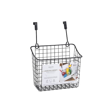 Bklyn Steel Co. Checkered Wire Over The Cabinet Basket - Large - Black Powder 45553